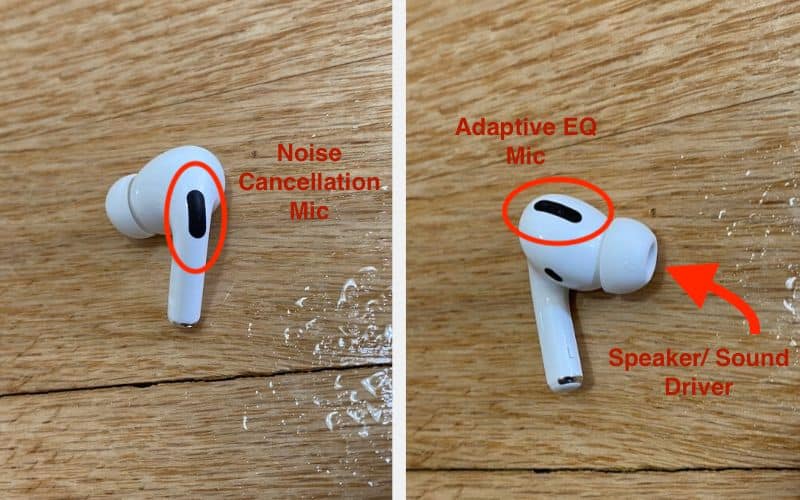 AirPods pro noise cancellation mic adaptive eq speaker sound driver w1 chip water resistance proof