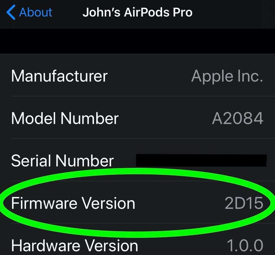 AirPods Pro firmware update how to