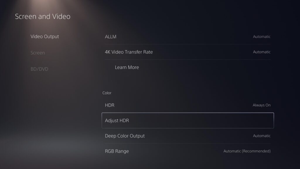 auto low latency mode hdr color settings ps5 gizbuyer guide